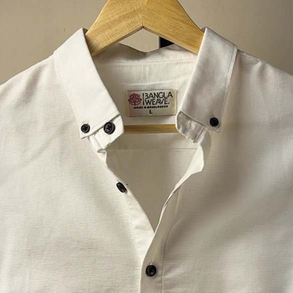 Versatile Off-White Casual Shirt