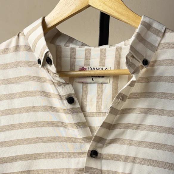 Subtle Striped Button-Down Shirt