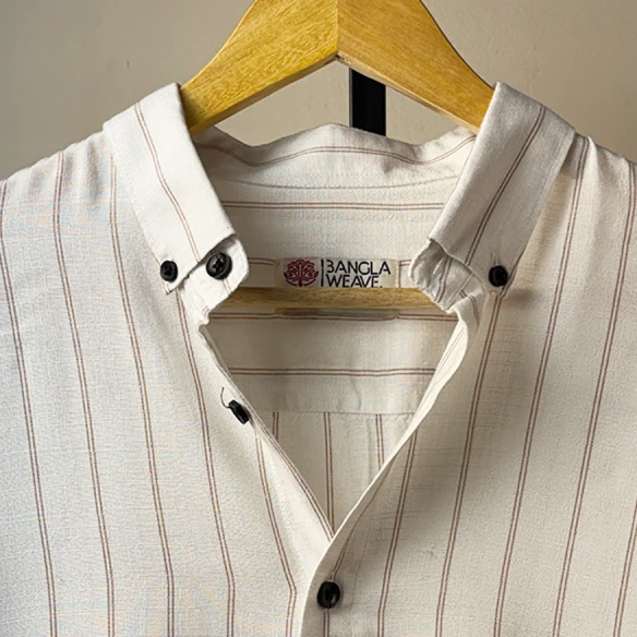 Men's Pin Striped Casual Button Down Shirt